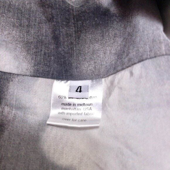 Rachel Comey Aten Silk Watercolor Dress 4 Square Neckline Organza Ruffle - Picture 11 of 12